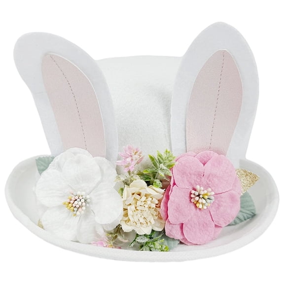 Jiibva Bunny Ear Top Hat, Novelty Cartoon Cap with Rabbit Ears for Fun Wear and Photos