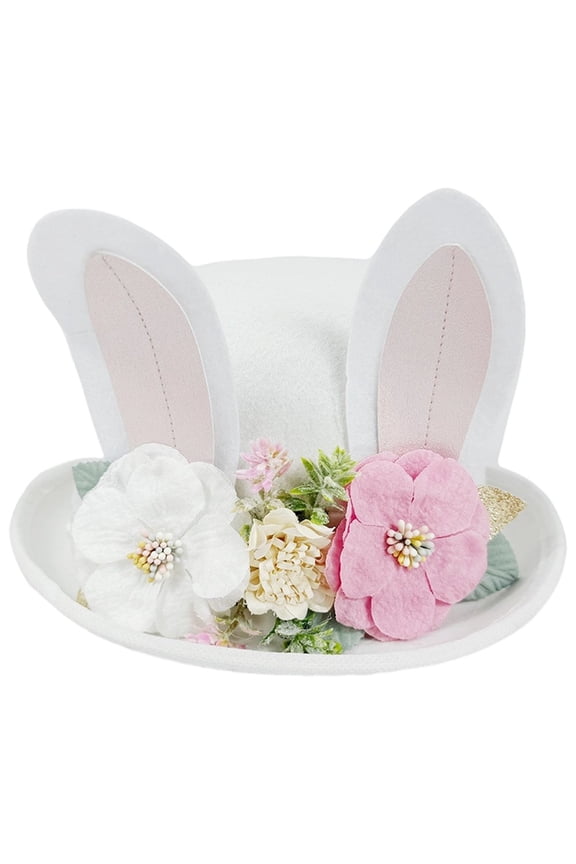 Bunny Ear Top Hat, Novelty Cartoon Cap with Rabbit Ears for Fun Wear and Photos