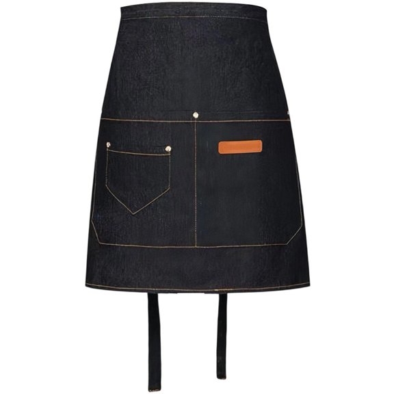 Jiibva Canvas Short Apron, Half Aprons with Pockets, Waist Apron, Work Apron, Adjustable Kitchen Apron, Short Half Server Aprons for Waitress Waiter Women Men Chef