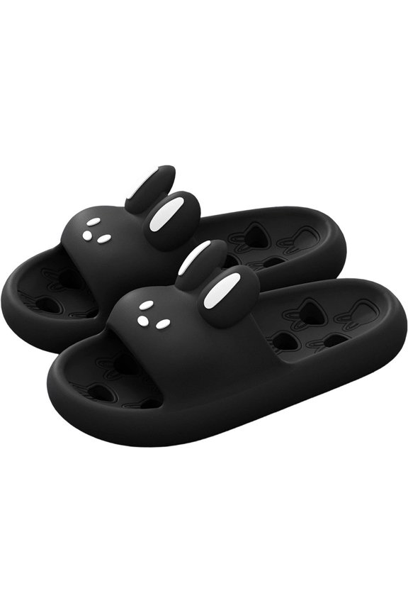 Cartoon Bathroom Slippers Non-Slip Leaky Sandals Thick Bottom Slides Slippers Home Women Quick Drying Shower Shoes