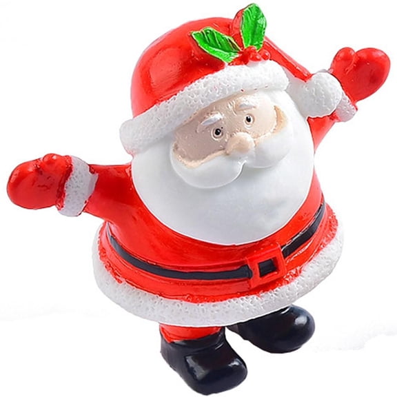 Jiibva Cartoon Christmas Miniature Ornament Christmas Mini Xmas Figurines Santa Claus Decorations for Home Garden Party Desktop