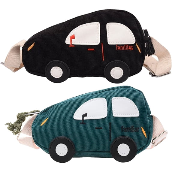 Jiibva Cartoon Crossbody Bag 2Pcs Cartoon Car Shape Mini Shoulder Bag for Outdoor Coin Purse Handbags