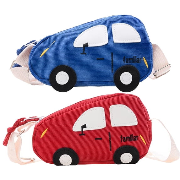 Jiibva Cartoon Crossbody Bag 2Pcs Cartoon Car Shape Mini Shoulder Bag for Outdoor Coin Purse Handbags