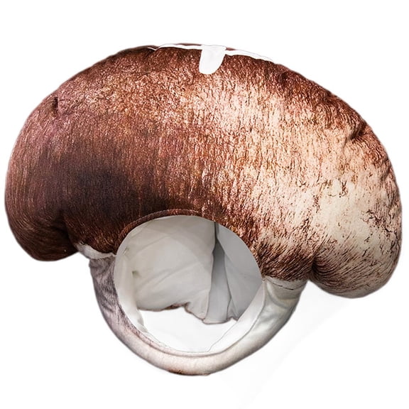 Jiibva Cartoon Mushroom Headwear Plush Mushroom Hat Cute Funny Mushroom Head Cover Winter Warm Cap Photography Props