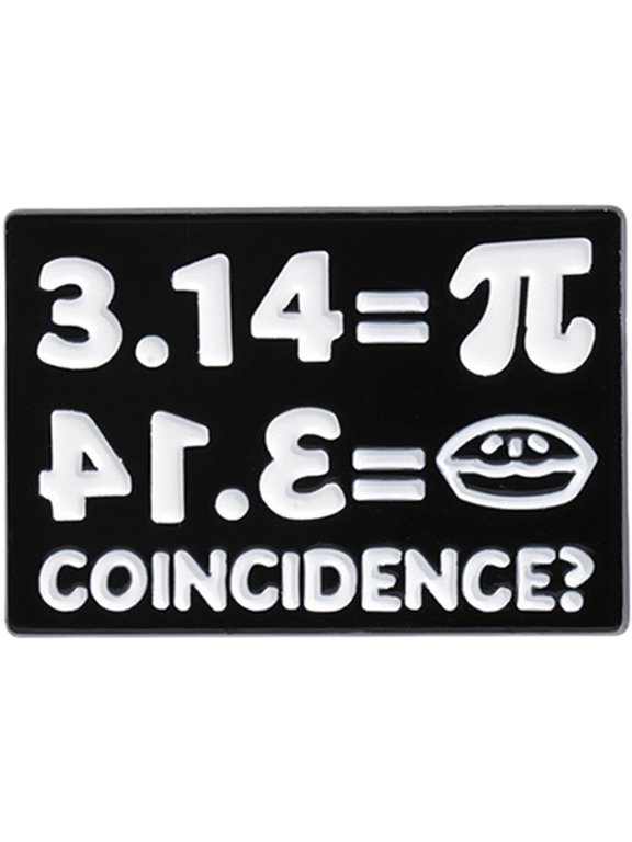 Cartoon PI Brooch PI Math Enamel Pin Metal Badge Punk Lapel Pins Fun Science Brooch Jewelry Accessory