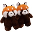 thumbnail image 1 of Jiibva Cartoon Raccoon Animal Slippers, Winter Warm Plush Slippers, Non-Slip Soft Closed Back Indoor Slides House Shoes for Women, Man, 1 of 7