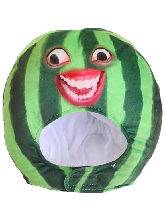 Cartoon Watermelon Head Hat Festival Fruit Headgear Hat