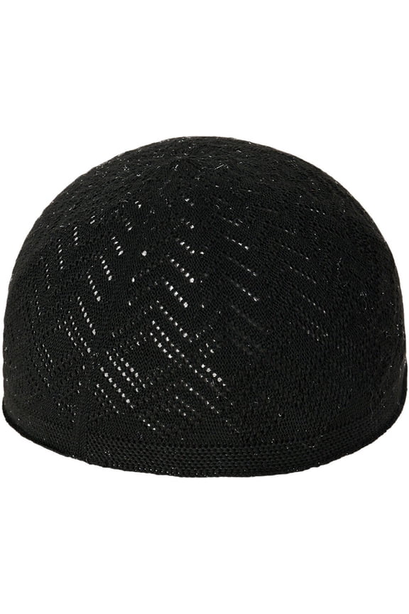 Casual Muslim Prayer Hat Breathable Muslims Knit Cap Hollow Out Cap Lightweight Woven Cap Roll Up Edge Caps for Men Adult