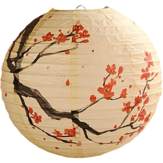 Jiibva Chinese Lantern Decorations, Plum Blossom Paper Lanterns for Chinese Lunar New Year Spring Festival Party Home Restaurant Wedding Decor