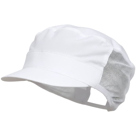Jiibva Cloth Work Hat Chic Food Service Work Wear Cooking Hygienic Cap Smoke-proof Dust Breathable Mesh Chef Hat Hotel Restaurants