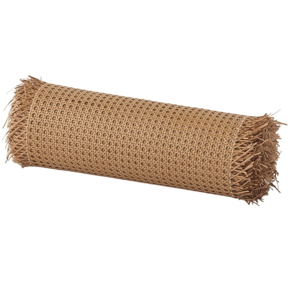 Jiibva Coffee PE Imitation Rattan Webbing Roll, Open Mesh Cane Fabric for DIY Chair Caning Basket Projects 100x40cm