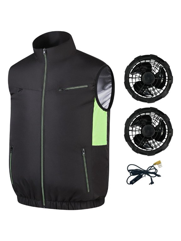 Cooling Fan Vest, Air Conditioning Fans Vest Electric Cool Vest Heat Reducing Clothing for Hiking Cooling Work Fishing