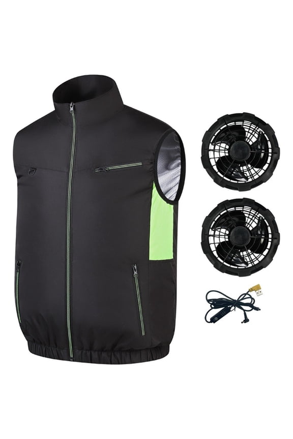 Cooling Fan Vest, Air Conditioning Fans Vest Electric Cool Vest Heat Reducing Clothing for Hiking Cooling Work Fishing