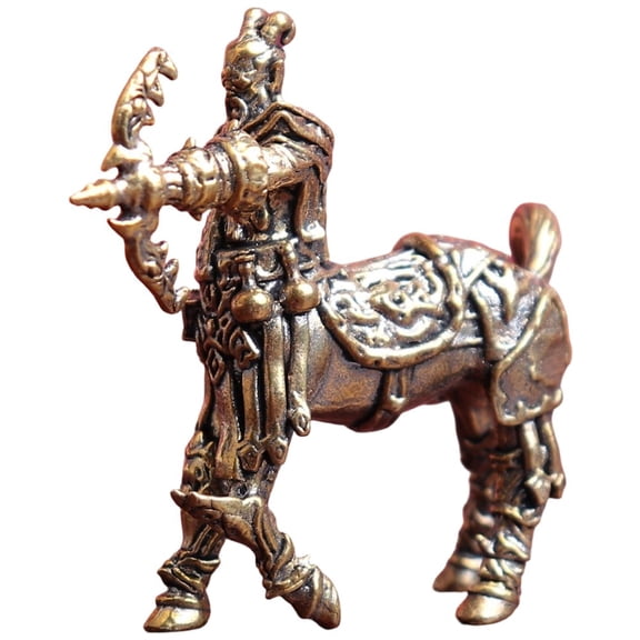Jiibva Copper Centaur Warrior Statue Brass Horse Ornament Soldier Figurine Centaur Ornament Craft Small Desktop Decor Chinese Feng Shui Ornaments