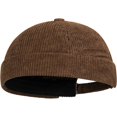 thumbnail image 1 of Jiibva Corduroy Hat Docker Cap for Men Women, Brimless Hats Worker Sailor Cap Beanie Retro Beanie Rolled Cuff Skullcaps with Adjustable, 1 of 7