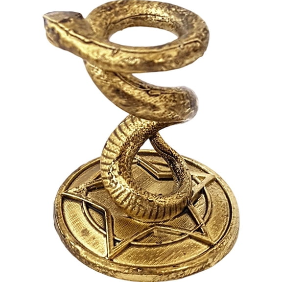 Jiibva Crystal Ball Stand Crystal Sphere Display Holder Metal Snake Design Globe Ball Stand Home Desktop Ornament for Sphere or Stone (Brass)