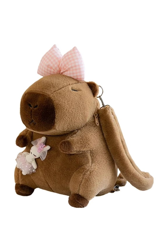 Cute Animal Cartoon Backpack, Plush Capybara Backpack Capybara Funny Capybara Shoulder Bag Capybara
