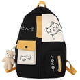 thumbnail image 1 of Jiibva Cute Cat Backpack, Multi Pocket Cartoon Cat Large Capacity Bookbag Rucksack Travel Backpack, 1 of 7