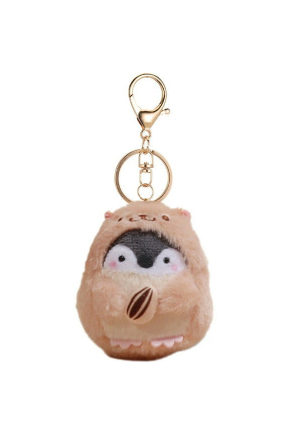 Cute Hamster Keyrings Soft Plush Keychain Hamster Pendant Keyring Pompom Keychain Decoration Animal Backpack Bag Keychains