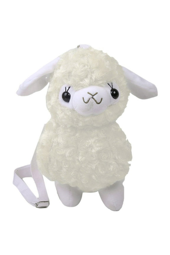 Cute Sheep Crossbody Bag Cartoon Animal Purse Handbags Plush Bag Cartoon Lamb Shoulder Bag Messenger Bag for Women