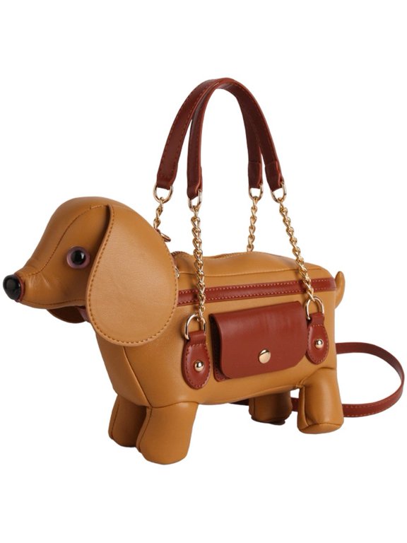 Dog Crossbody Bag Cute Puppy Women Shoulder Bag Animal Shaped Pu Handbag Y2k Carrier Bag Cartoon Dog Coin Pouch
