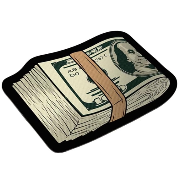 Jiibva Dollar Bill Rug Money Shaped Carpet Personality Money Rug Dollar Mat Art Floor Mat Decoration for Bedroom, Living Room and Study