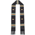 thumbnail image 1 of Jiibva Double Layered Tassel Black Shawl Satin Graduation Ribbon Logo Adult Etiquette Scarf Honor Shoulder Strap, 1 of 7