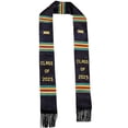 thumbnail image 1 of Jiibva Double Layered Tassel Black Shawl Satin Graduation Ribbon Logo Adult Etiquette Scarf Honor Shoulder Strap, 1 of 7