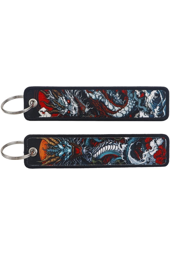 Dragon Embroidery Key Fobs Japanese Keychain Art Keychains keychain pendant For Motorcycles Cars Fashion Key Rings Accessories