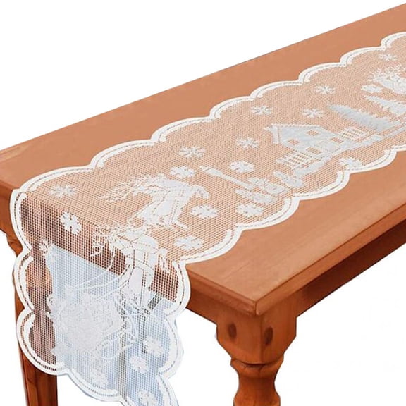 Jiibva Eid Ramadan Table Runner Mubarak Ramadan Linen Table Cover Moon Star Mosque Lantern Pattern Table Runner for Home Dinning Room