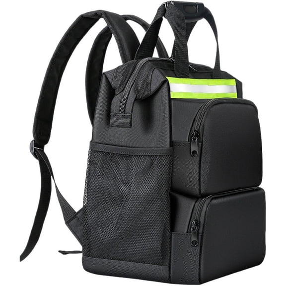Jiibva Electricians Tool Backpack with Multi-Pockets Large Tool Backpack Technician Tool Bag for Electricians Maintenance Worker
