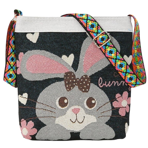Jiibva Embroidered Shoulder Bag Boho Ethnic Shoulder Purse Hippie Messenger Bag Tote Handbag Crossbody Bag for Women