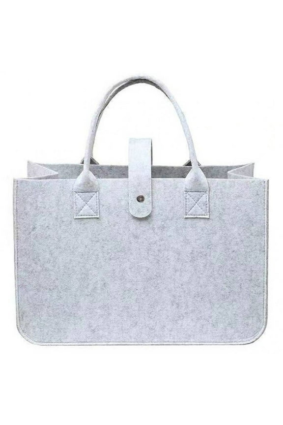 Felt Tote Bag, Large Capacity Reusable Handbags with Handles Grocery Tote Bags Felt Shopping Bags for Beach, Travel, Study, Gym