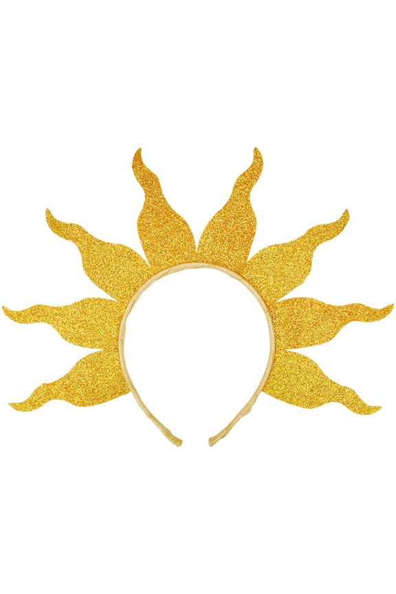 Flame Headband Flashing Sun Headband, Holiday Shimmering Fire Party Headband Adult And Children Hair Accessories