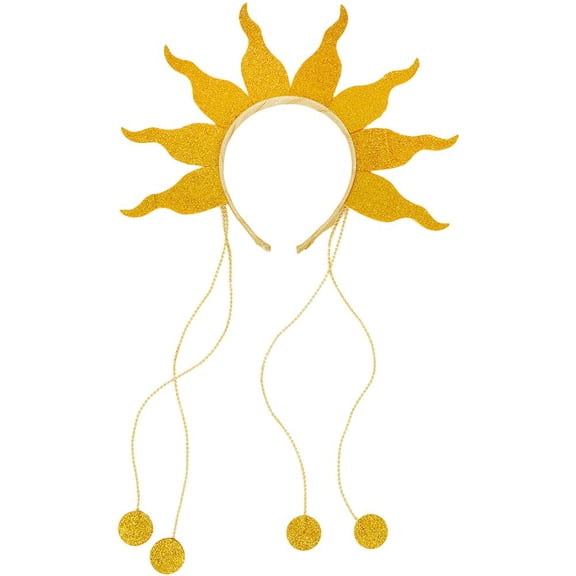 Jiibva Flame Headband For Kids Adults Shimmering Fire Party Headband Halloween Festival Rave Accessories Flame Hair Band