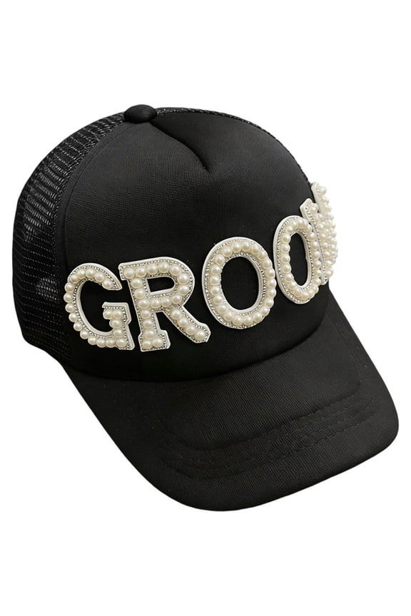GROOM Baseball Cap, Wedding Day Keepsake for Men Stag Do Party Groom to be Gift Idea Accessories Favours Present