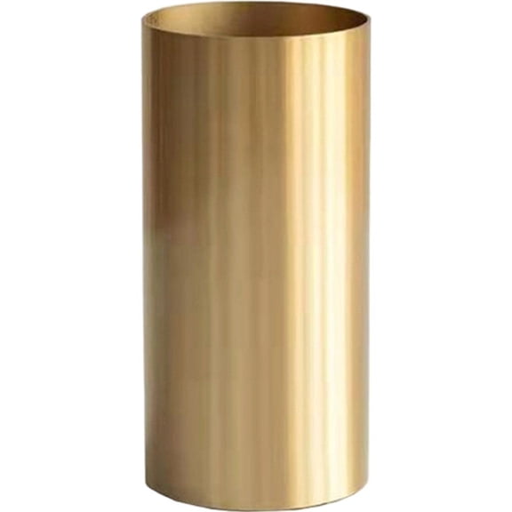 Jiibva Gold Flower Vase Metal Flower Urn Metal Cylinder Vase Decorative Tall Floor Vases Centerpiece Vases Gold Modern Pot For Living Room, Bedroom, Kitchen