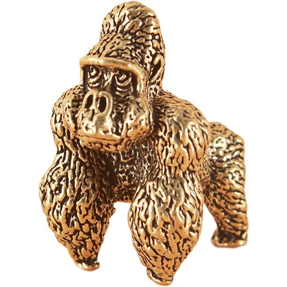 Jiibva Gorilla Ornaments Brass Gorilla Statue Mini Gorilla Figurine Gorilla Figurine Decor Desktop Figurine Home Decor Home Accessories