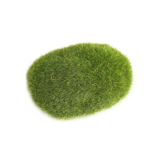 Jiibva DIY Mini Fairy Garden Decor - Green Artificial Moss Stone Fake Rock Micro Landscape Accessories for Potted Home Garden