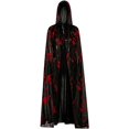 thumbnail image 1 of Jiibva Halloween Bloody Cape Horror Blood Stain Costume Cloak Vampire Zombie Black 130x110cm, 1 of 7