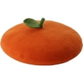 thumbnail image 1 of Jiibva Handmade Kawaii Beret Cartoon Beret Hat Green Leaves Fruit Berets French Style Beret Hats Cute Fruit Painter Hat Lolita Mori Cap for Women, 1 of 7