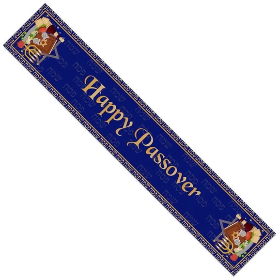 Jiibva Hanukkah Table Runner Chanukah Menorah Of David Jewish Festival Holiday Kitchen Dining Home Decoration Hanukkah Table Decorations