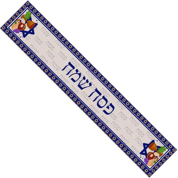 Jiibva Hanukkah Table Runner Chanukah Menorah Of David Jewish Festival Holiday Kitchen Dining Home Decoration Hanukkah Table Decorations