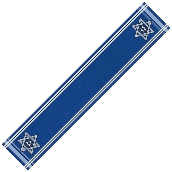 Jiibva Hanukkah Table Runner Chanukah Menorah Star of David Jewish Festival Holiday Party Kitchen Dining Home Decoration