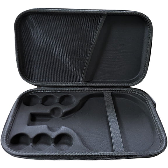 Jiibva Hard Shell Ping Pong Paddle Case Shockproof Anti-drop Table Tennis Racket Storage Bag 31.5x18x6.5cm Black Style 2