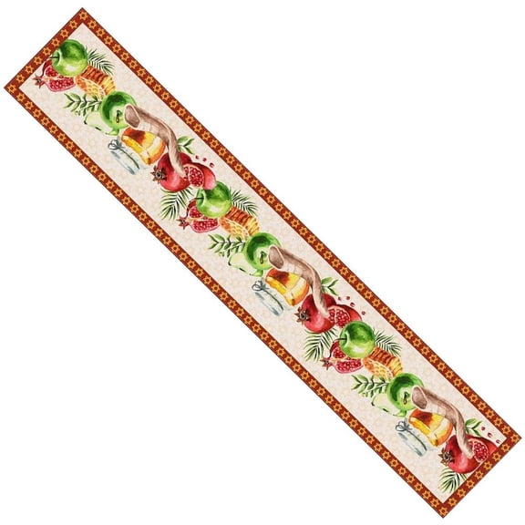 Jiibva Jewish Table Runner Sukkot Table Runner Jewish Table Ornament for Holiday Sukkah Kitchen Dinning Room Party Decoration
