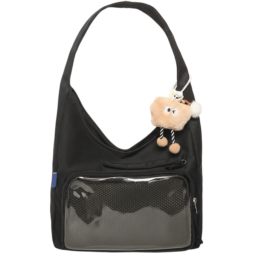 Jiibva Kawaii Ita Bag Shoulder Bag for Women Large Capacity Tote Bag Clear Window Anime Pin Display Messenger Bag Handbags Purse
