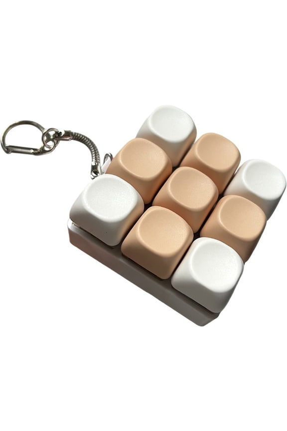 Keyboard Fidget Keychain Keys Button Keycap Finger Keyboard Cap Relief Stress Pass Keyboard Clicker for Adult