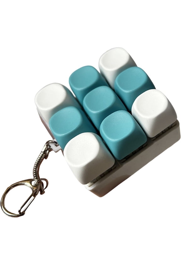 Keyboard Fidget Keychain Keys Button Keycap Finger Keyboard Cap Relief Stress Pass Keyboard Clicker for Adult