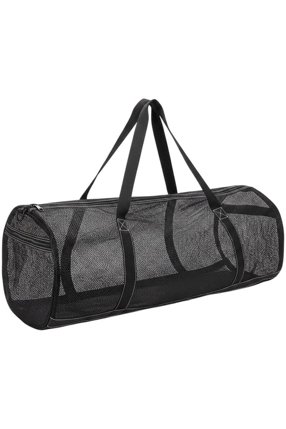 Large Mesh Duffle Gear Bag Breathable Fast Dry Scuba Diving Equipment Bag for Snorkeling Beach 94x38x38cm Black